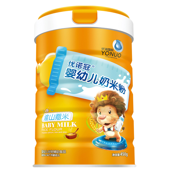 優(yōu)諾冠嬰幼兒奶米粉 淮山薏米 聽(tīng)裝