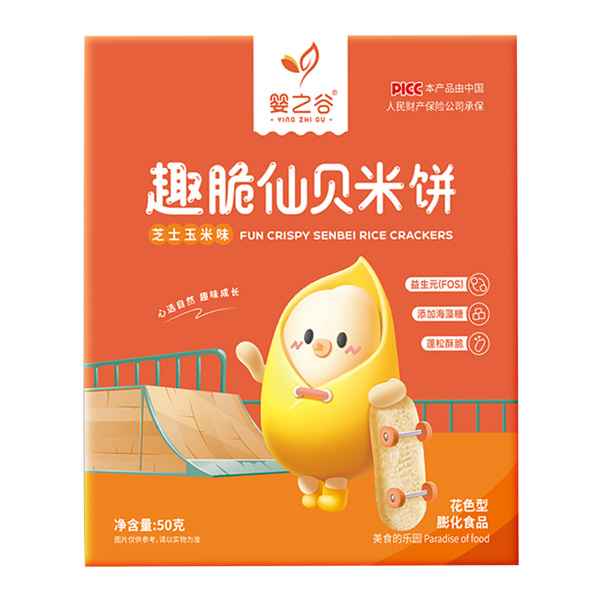 嬰之谷趣脆仙貝米餅-芝士玉米味