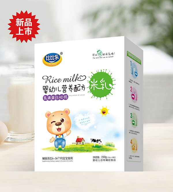 比比樂(lè)乳清蛋白AD鈣營(yíng)養(yǎng)配方米乳 盒裝