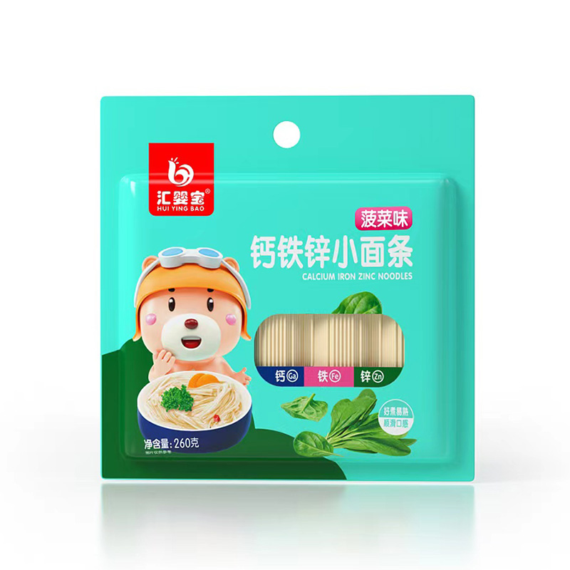 匯嬰寶鈣鐵鋅小面條袋裝-菠菜味