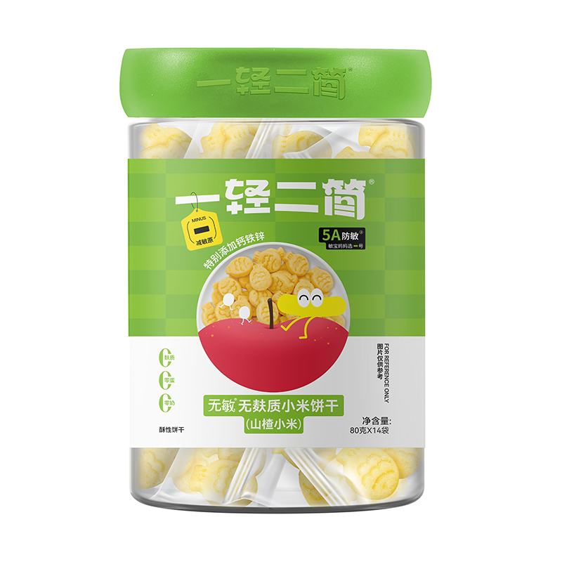 一輕二簡無敏無麩質小米餅干(山楂小米)