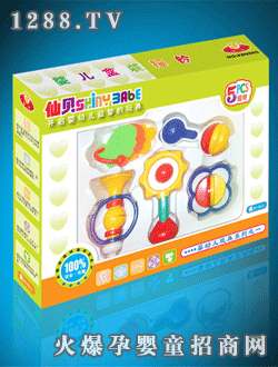 仙貝五件套盒裝搖鈴
