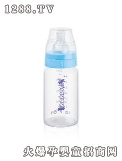 BABISIL 標(biāo)準(zhǔn)口徑4安士玻璃奶瓶(藍(lán)色）