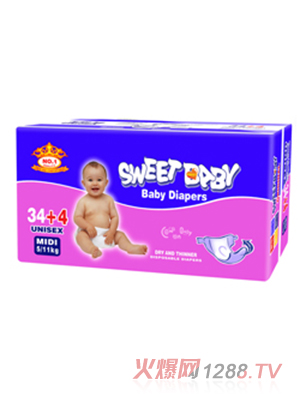 貝貝屋yinge紙尿褲MID34+4PCS