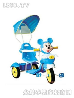 康龍藍(lán)色米奇yinge三輪車