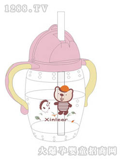 欣樂(lè)兒印圖吸管學(xué)飲杯