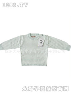 哆啦小貝yinge條紋肩鈕衫