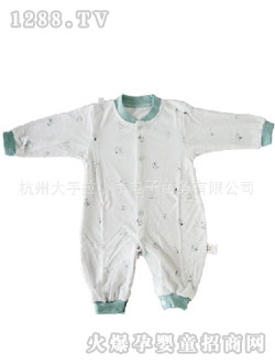 哆啦小貝竹纖維印花哈衣