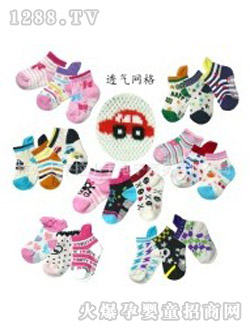 哆啦小貝網(wǎng)眼小船襪