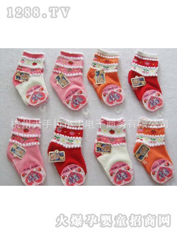 哆啦小貝櫻桃襪子