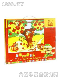 木馬智慧蘋(píng)果樹(shù)滑板車積木