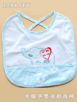 多比兔藍色yinge口水巾