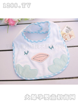 多比兔yinge藍色口水巾