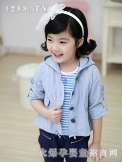 豬豬俠藍色帶帽上衣