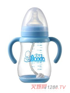 寶德yinge自動(dòng)PP奶瓶240ml藍(lán)