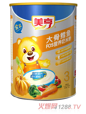 美亨紙聽裝大骨鱈魚FOS營養(yǎng)奶米粉3段