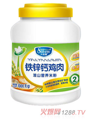 興佳康1000g透明桶裝鐵鋅鈣雞肉米粉2段
