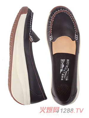 懶洋洋yunf散步鞋深咖色