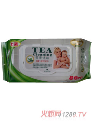 愛嬰樂茶香潔膚濕巾80片