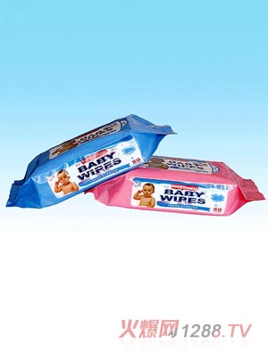 yinge濕巾80片粉色藍(lán)色