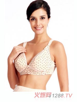 孕資堂yunf哺乳文胸白色帶花