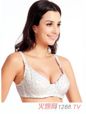 孕資堂yunf哺乳文胸純白色帶點