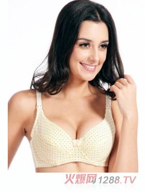 孕資堂yunf哺乳文胸淺黃帶點