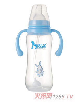 孩兒寶藍色標口圓弧自動PP奶瓶300ml