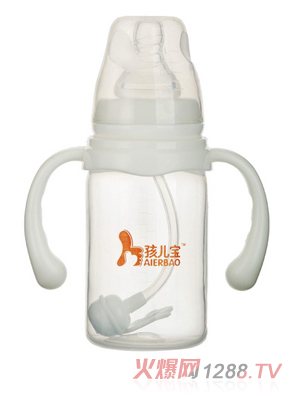 孩兒寶白色標口直身自動PP奶瓶120ml