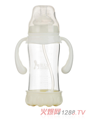 孩兒寶寬口自動晶鉆奶瓶260ml