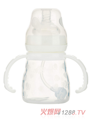 孩兒寶白色寬口自動(dòng)硅膠奶瓶150ml