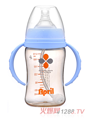 愛(ài)普麗寬口弧形ppsu奶瓶210ml(藍(lán))
