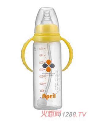 愛(ài)普麗標(biāo)口直身pp奶瓶240ml（黃）