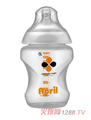 愛普麗大口徑pp奶瓶240ml（白）