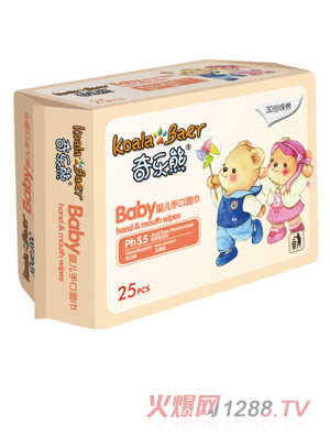 奇樂熊25片yinge手口濕巾