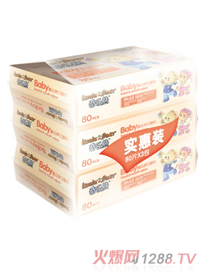 奇樂熊80片連包yinge手口濕巾