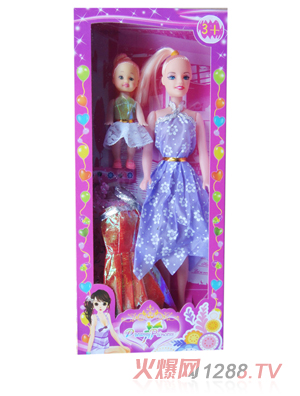 眾合玩具紫色禮服芭比娃娃