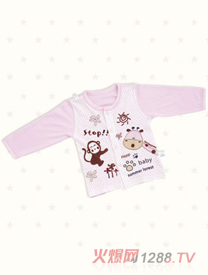 嬰之初嬰之初悠閑時(shí)光單面竹纖維前開衫