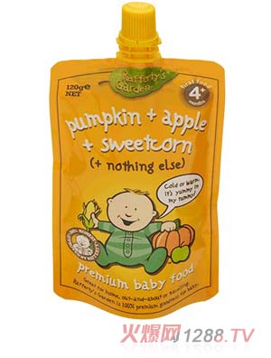 葉子嬰兒果泥（南瓜、蘋果、甜玉米）