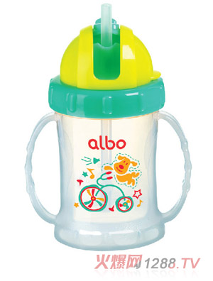 愛樂(lè)寶雙耳吸管杯杯200ml藍(lán)色