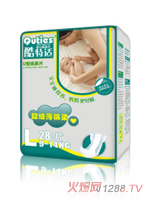 酷特適超薄棉柔普通版yinge紙尿片L碼
