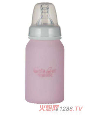 可樂(lè)貝兒防跌打玻璃奶瓶