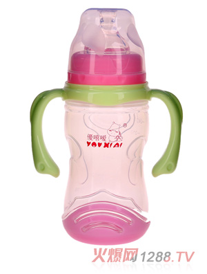 優(yōu)嘻噯yingye兩用水壺（260ml寬口徑）枚紅色