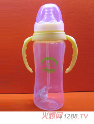 苗哺專家8安標(biāo)口雙耳帶自動吸管奶瓶