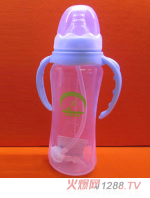 苗哺專家8安標(biāo)口雙耳自動吸管pp奶瓶