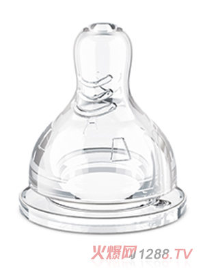 飛樂比月牙形導(dǎo)流槽標(biāo)口哺感自然奶嘴