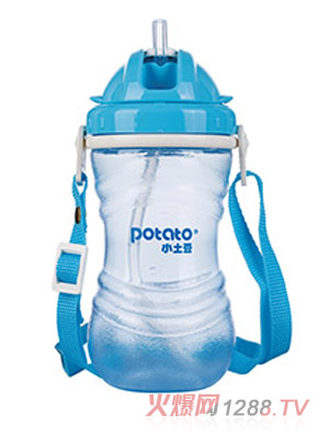 小土豆寶寶樂透防漏吸管水杯（波浪紋）kc608