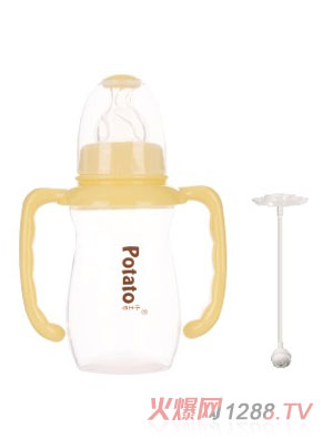 小土豆標準口徑PP雙柄自動小奶瓶