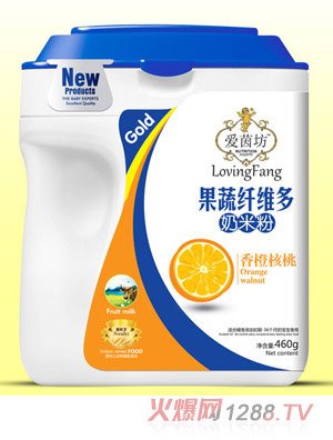 愛(ài)茵坊香橙核桃果蔬纖維多奶米粉桶裝