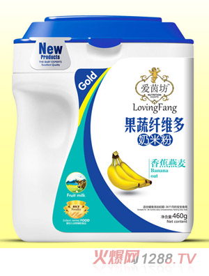 愛(ài)茵坊香蕉燕麥果蔬纖維多奶米粉桶裝
